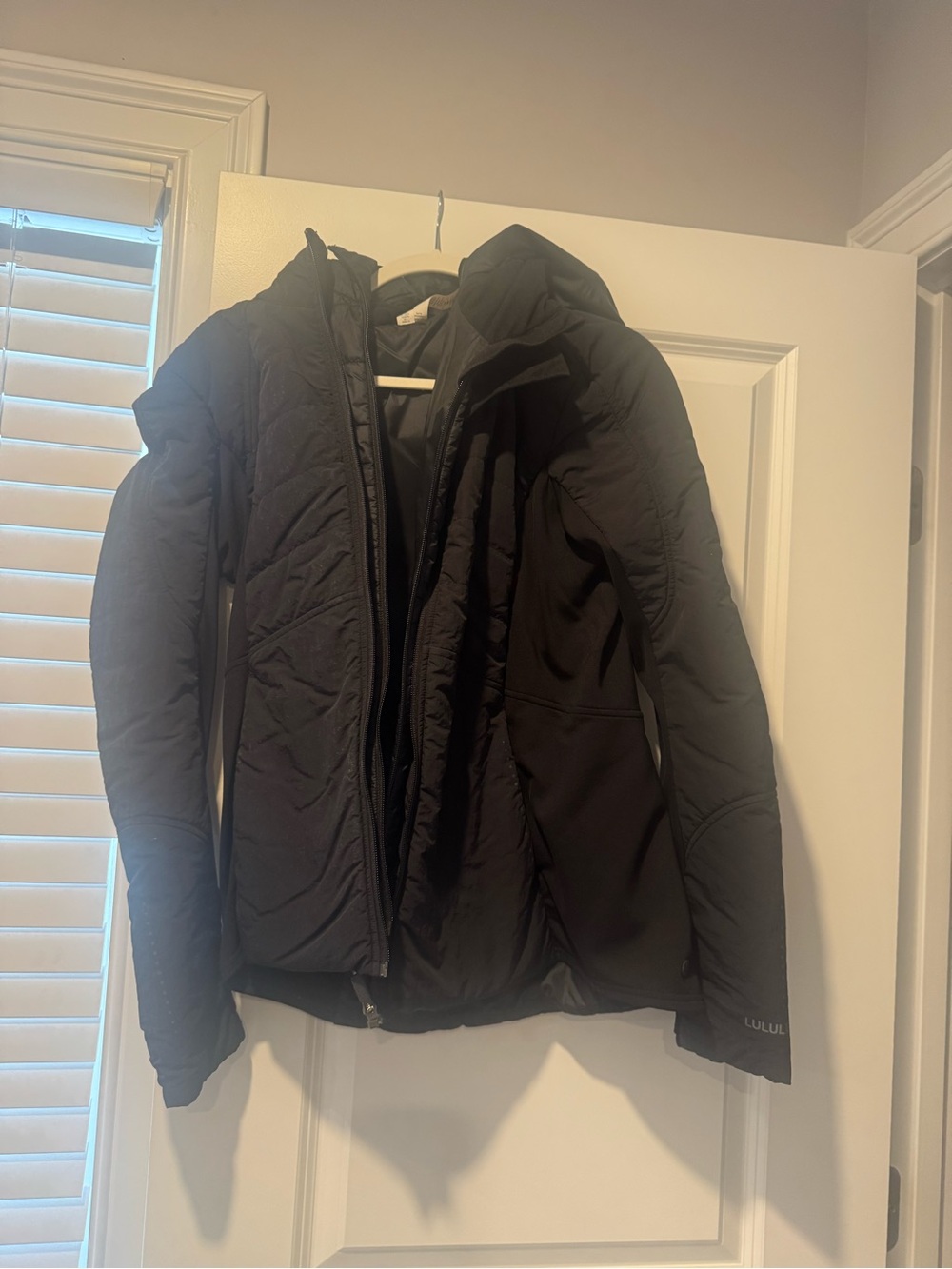 lululemon athletica Black Hooded Puffer Jacket